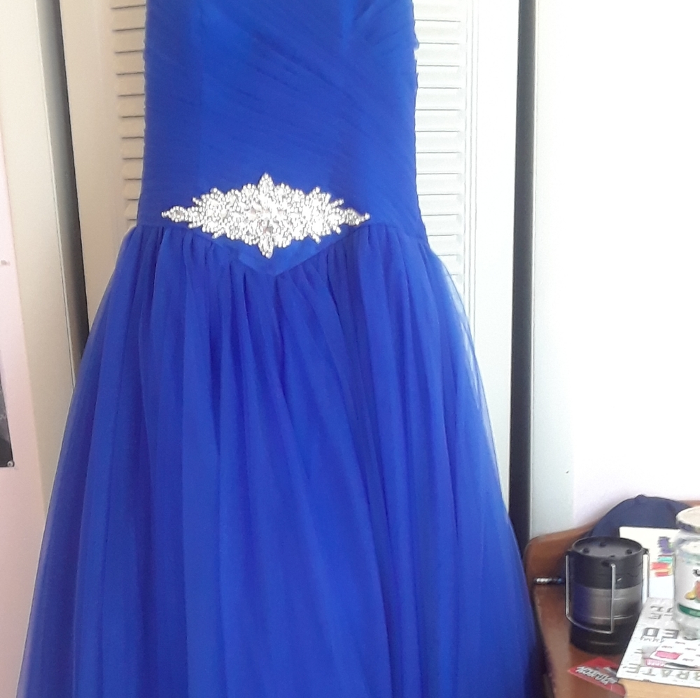 Royal blue prom ball gown